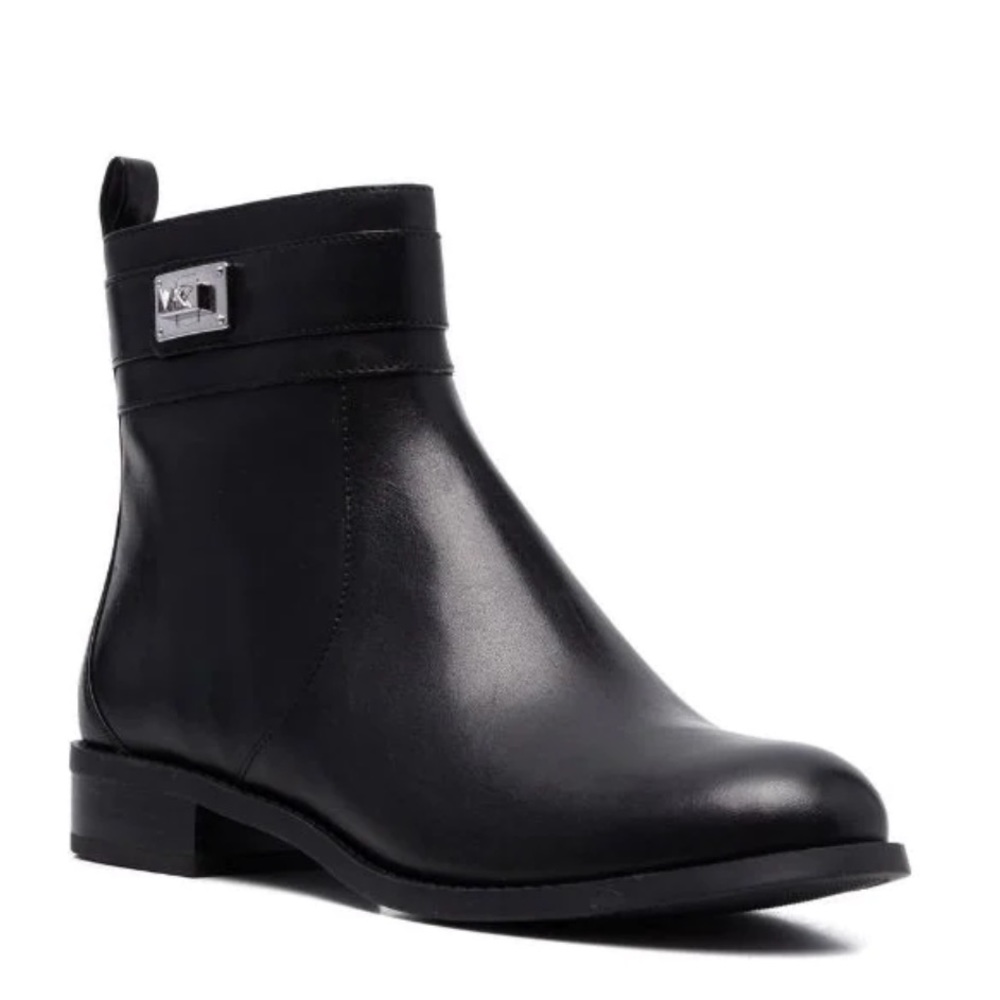Michael Kors Black Leather Ankle Boots